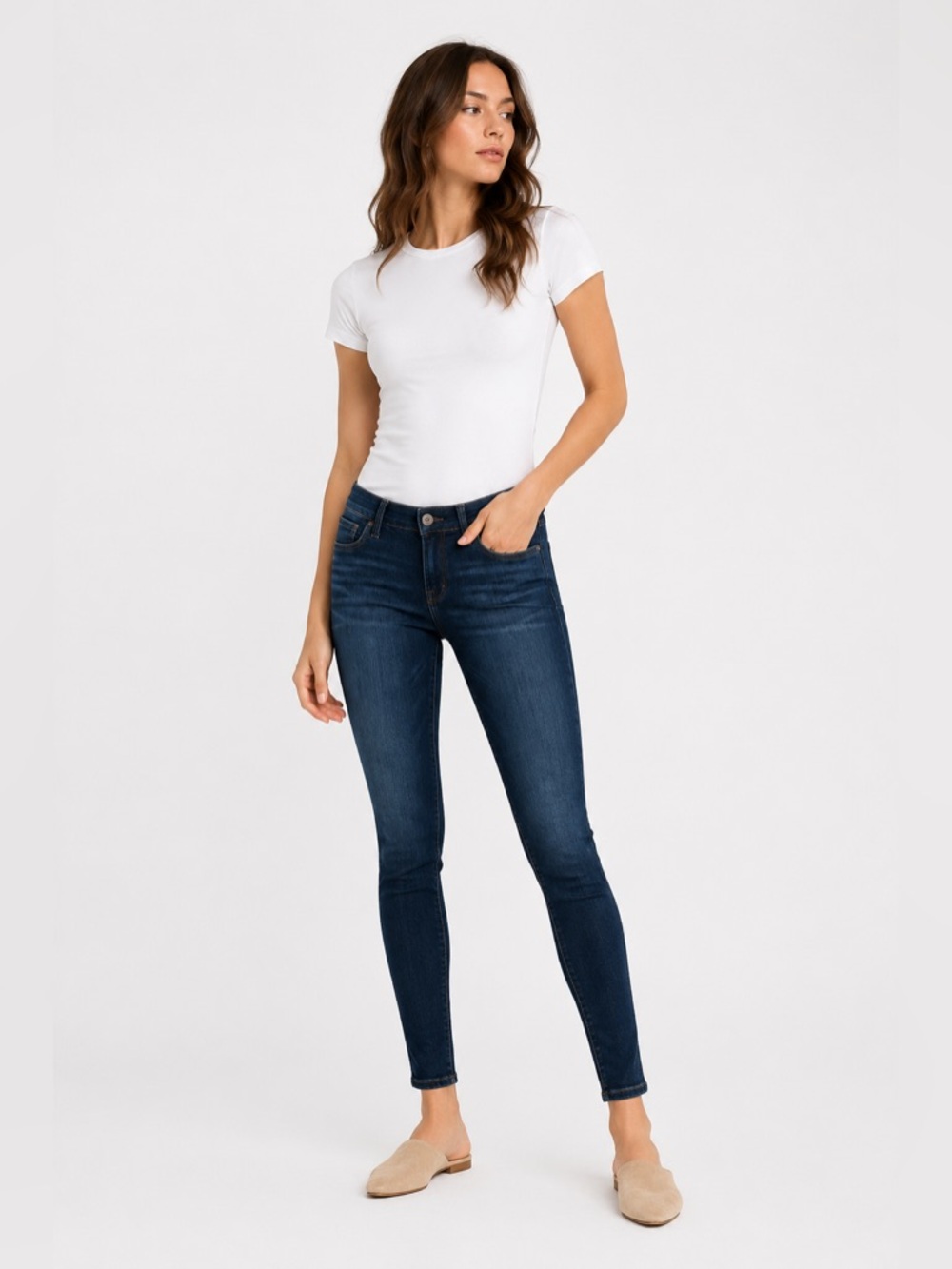 Lucky Brand Brooke Legging Jeans Mid Rise Skinny Dark Wash Stretch Denim 8/29